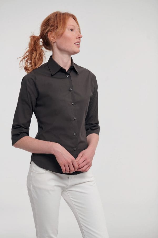 Chemise fittée femme manches 3/4 – Image 4