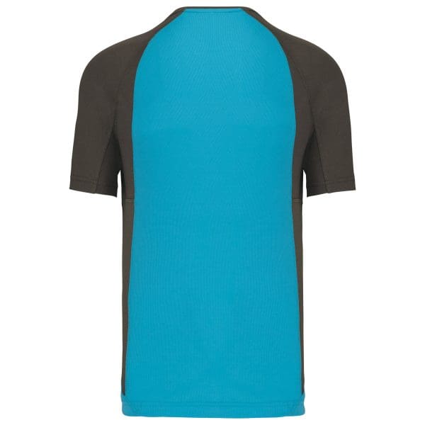 T-shirt de sport bicolore manches courtes unisexe – Image 487
