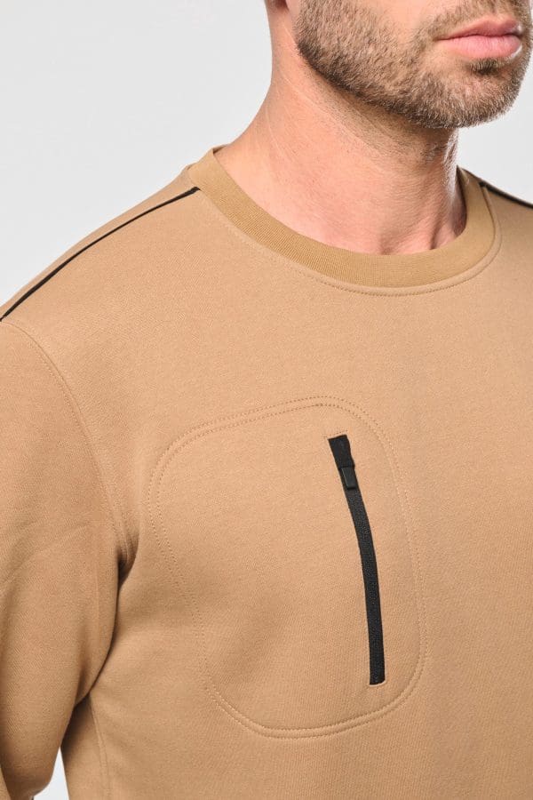 Sweat-shirt Day To Day zip poche contrastée unisexe – Image 626