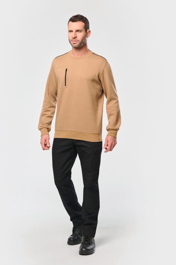Sweat-shirt Day To Day zip poche contrastée unisexe – Image 628