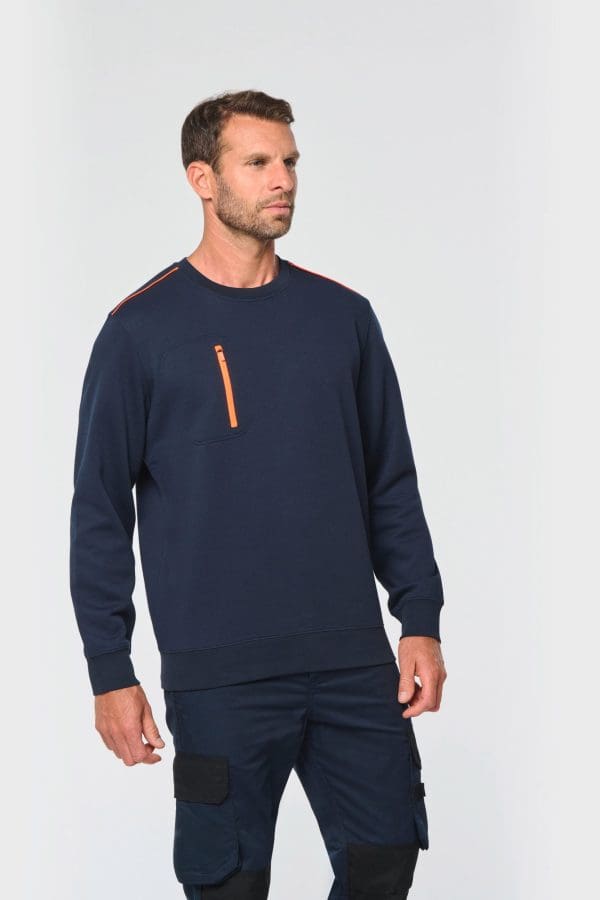 Sweat-shirt Day To Day zip poche contrastée unisexe – Image 608