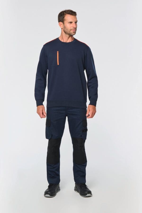 Sweat-shirt Day To Day zip poche contrastée unisexe – Image 610