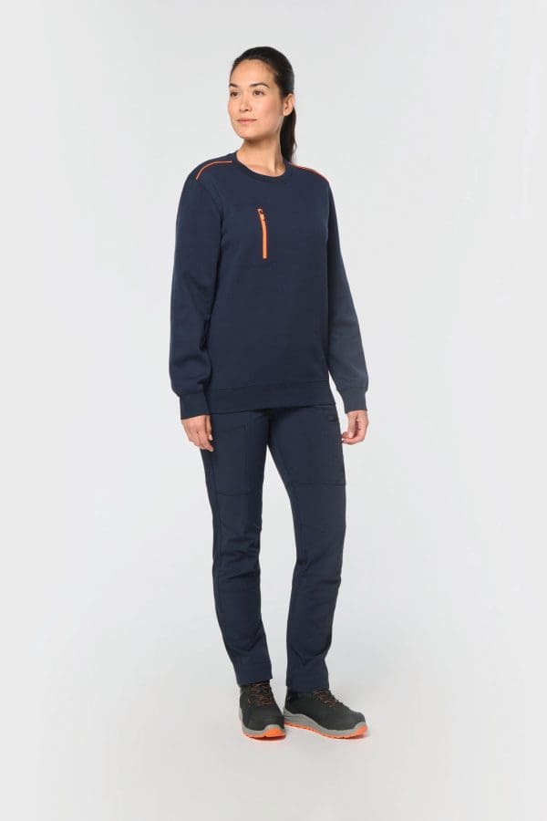 Sweat-shirt Day To Day zip poche contrastée unisexe – Image 613