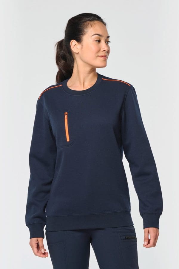 Sweat-shirt Day To Day zip poche contrastée unisexe – Image 611