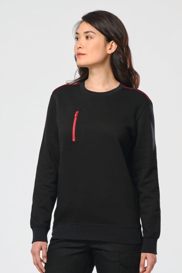 Sweat-shirt Day To Day zip poche contrastée unisexe – Image 614