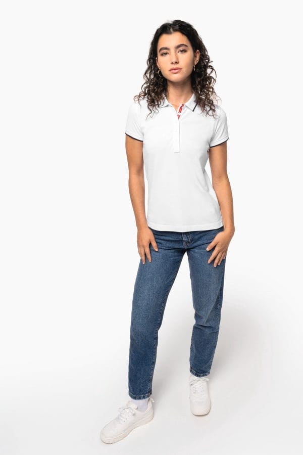Polo maille piquée manches courtes femme – Image 103