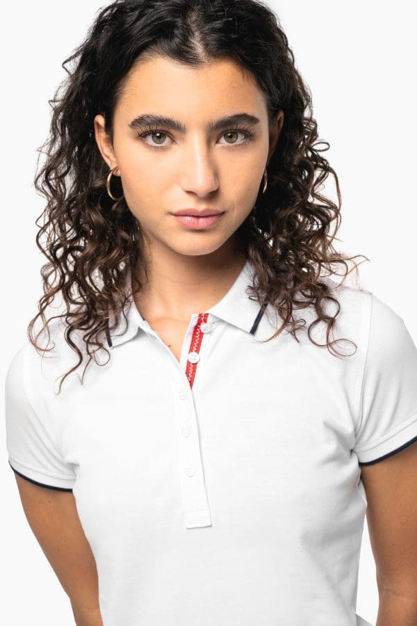 Polo maille piquée manches courtes femme – Image 94