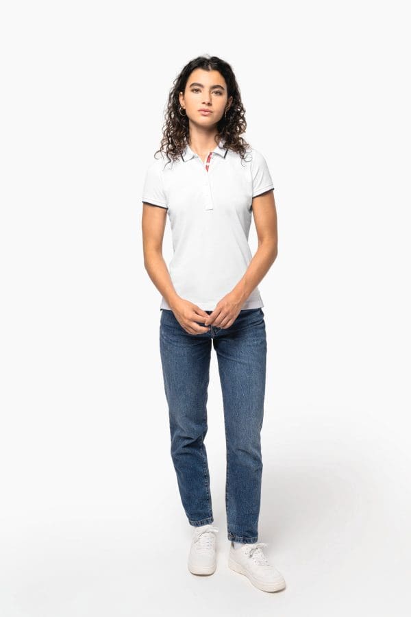 Polo maille piquée manches courtes femme – Image 101