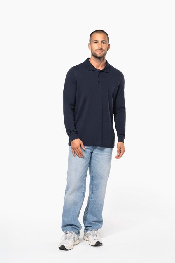 Polo piqué manches longues homme – Image 418