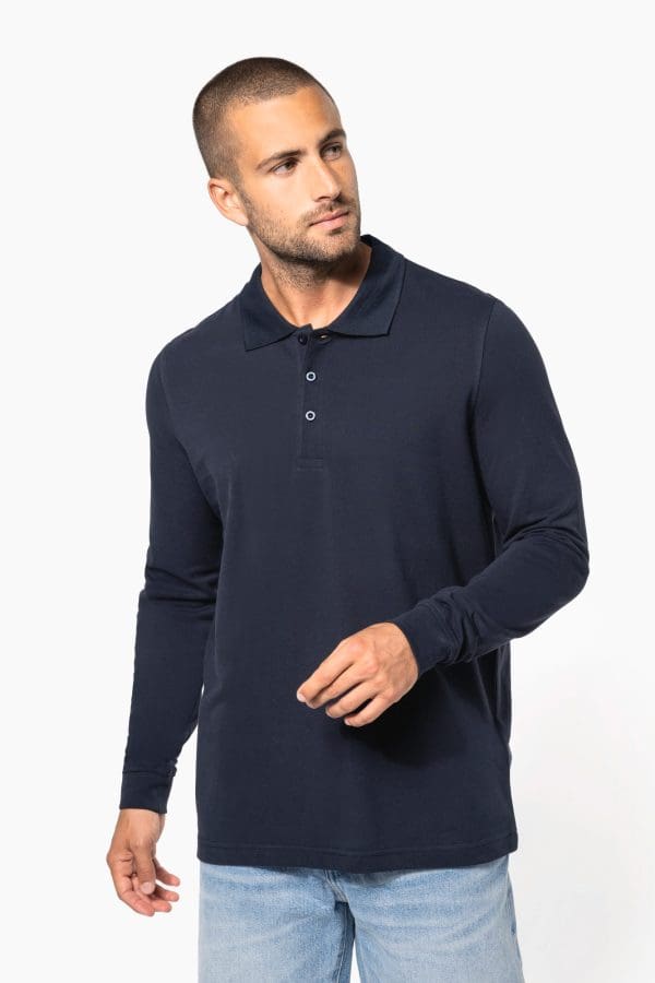 Polo piqué manches longues homme – Image 417