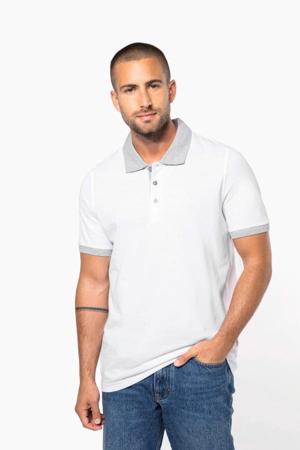 Polo piqué bicolore homme – Image 163