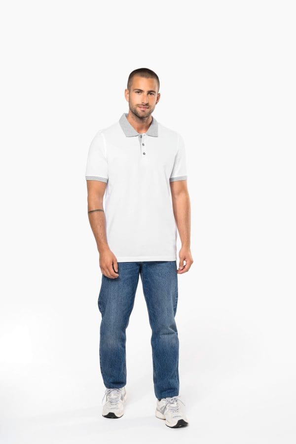 Polo piqué bicolore homme – Image 162