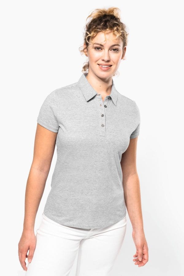 Polo jersey manches courtes femme