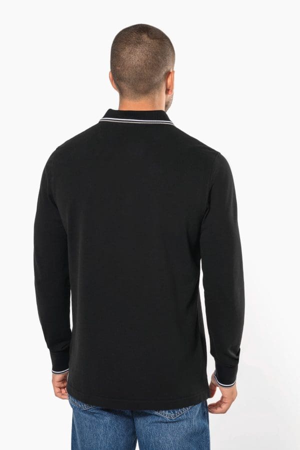 Polo maille piquée manches longues homme – Image 135