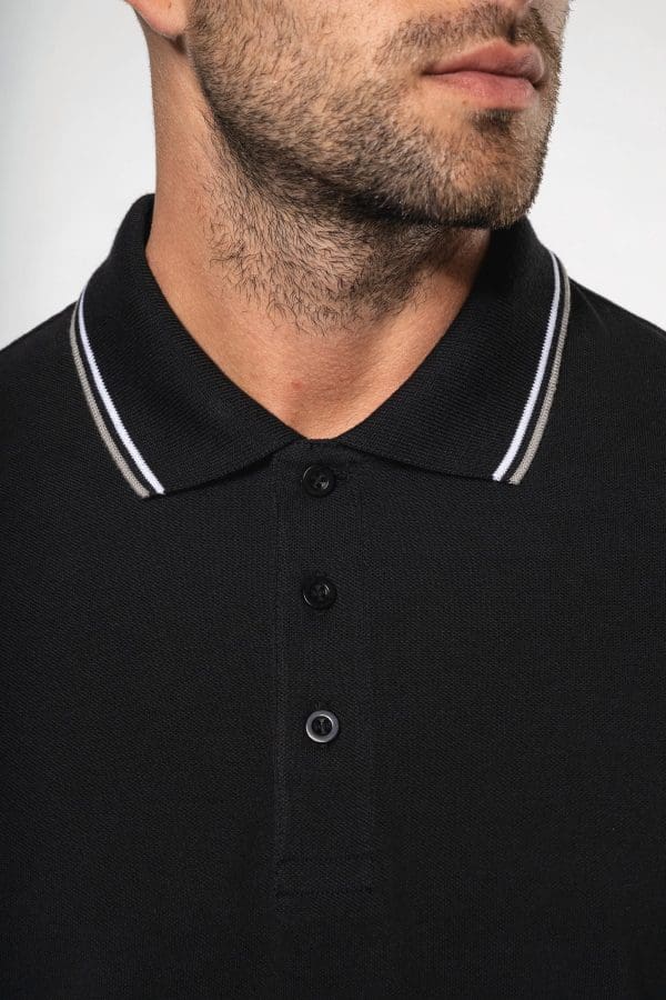 Polo maille piquée manches longues homme – Image 136