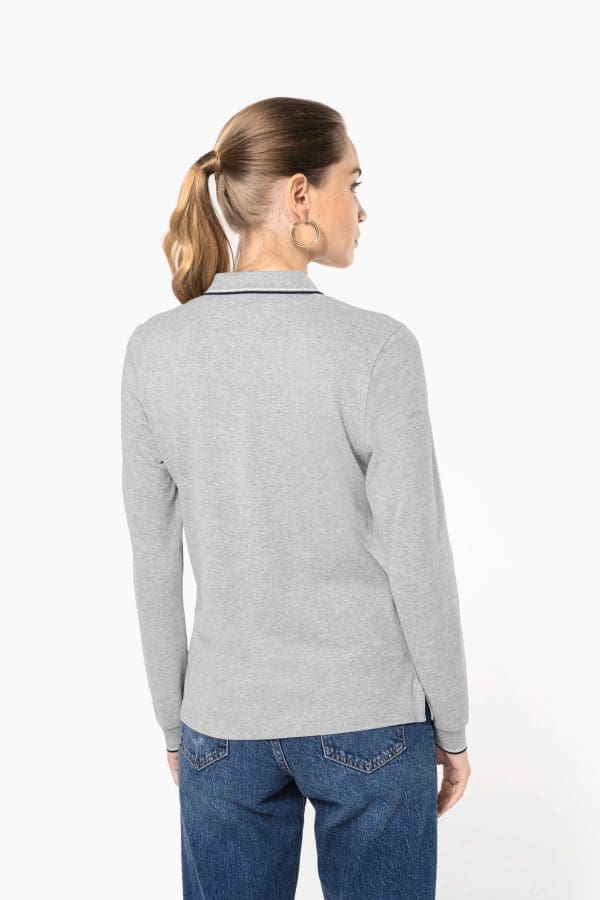 Polo maille piquée manches longues femme – Image 135