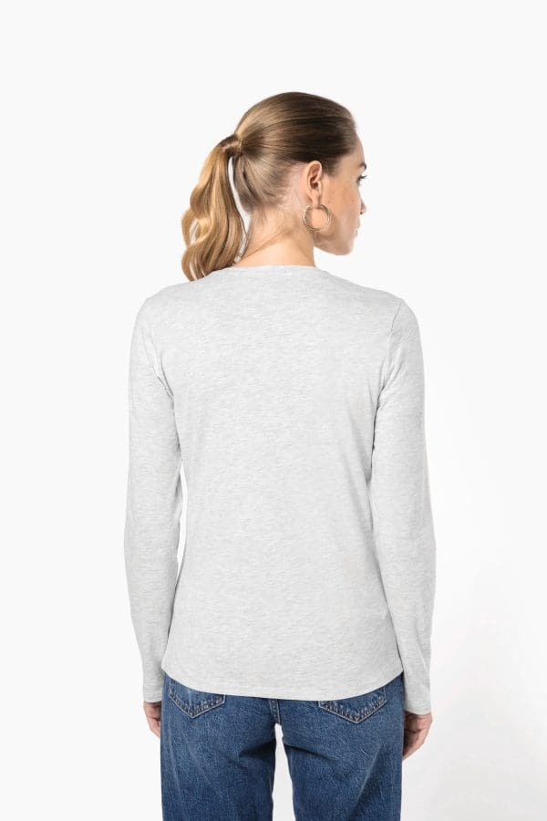 T-shirt col V manches longues femme – Image 777