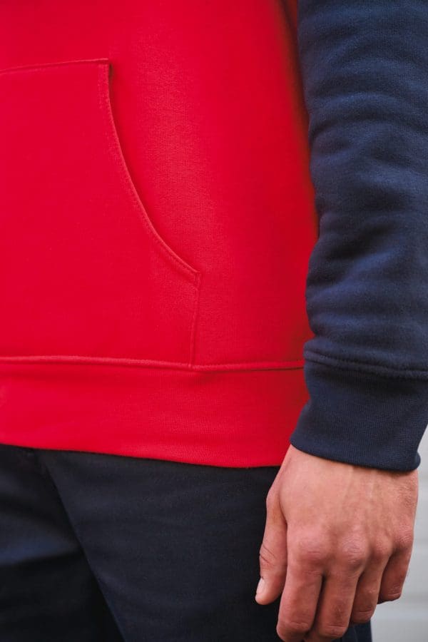 Sweat-shirt tricolore à capuche unisexe – Image 229