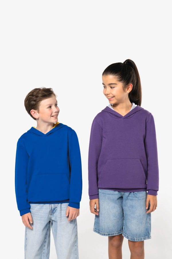 Sweat-shirt capuche contrastée enfant – Image 368