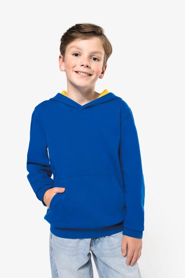 Sweat-shirt capuche contrastée enfant – Image 362