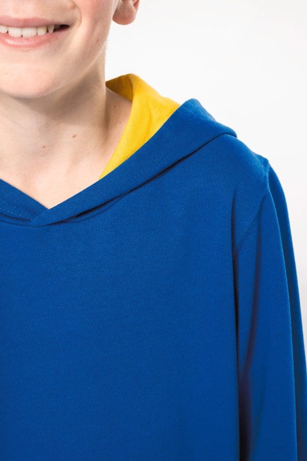 Sweat-shirt capuche contrastée enfant – Image 364