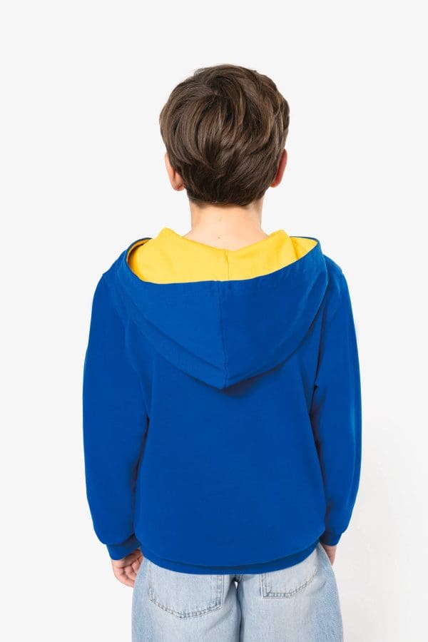 Sweat-shirt capuche contrastée enfant – Image 363