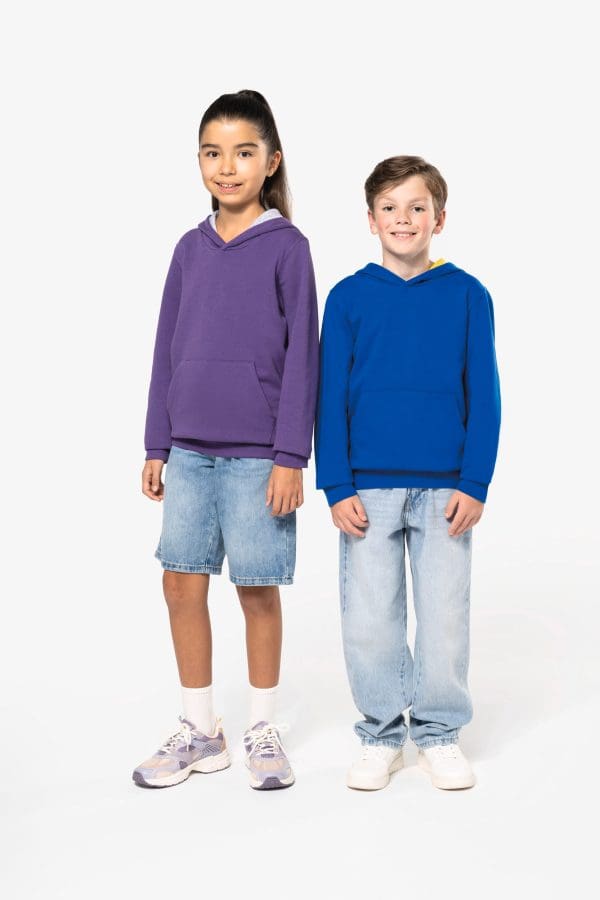 Sweat-shirt capuche contrastée enfant – Image 367