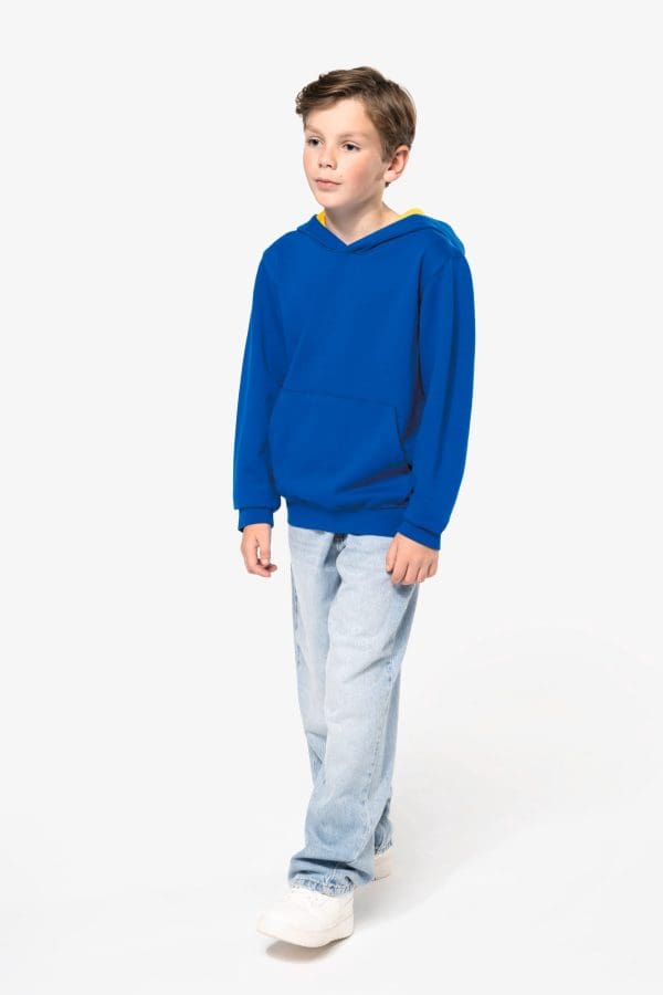 Sweat-shirt capuche contrastée enfant – Image 370