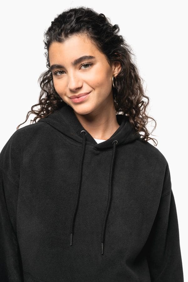Sweat-shirt à capuche oversize en micropolaire recyclée unisexe – Image 134