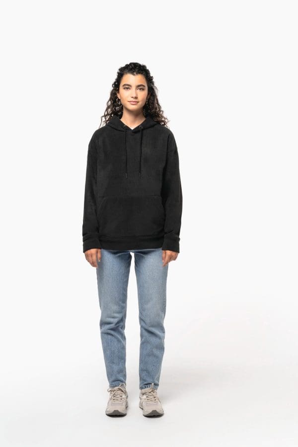Sweat-shirt à capuche oversize en micropolaire recyclée unisexe – Image 137