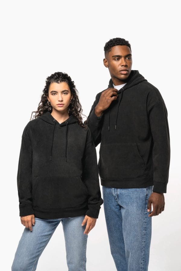 Sweat-shirt à capuche oversize en micropolaire recyclée unisexe