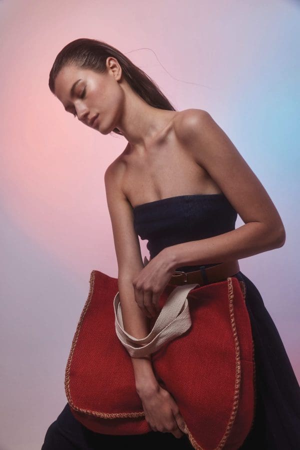 Sac en jute avec coutures contrastées – Image 6