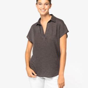 Polo en lin femme