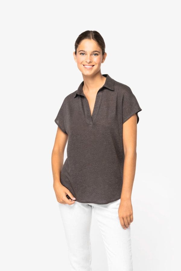 Polo en lin femme