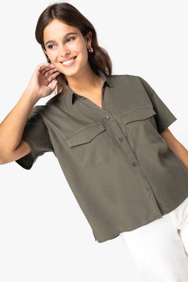 Chemise écoresponsable oversize en lyocell femme