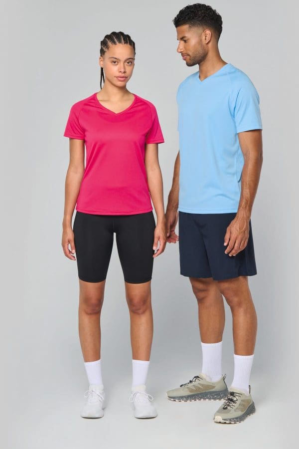 T-shirt de sport manches courtes col v femme – Image 533
