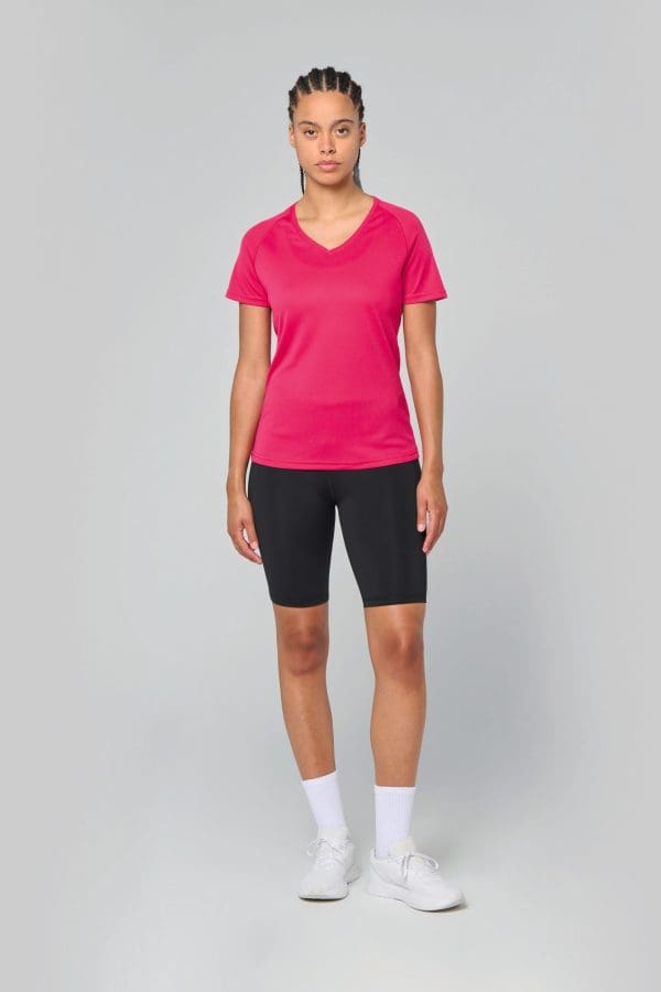 T-shirt de sport manches courtes col v femme – Image 532