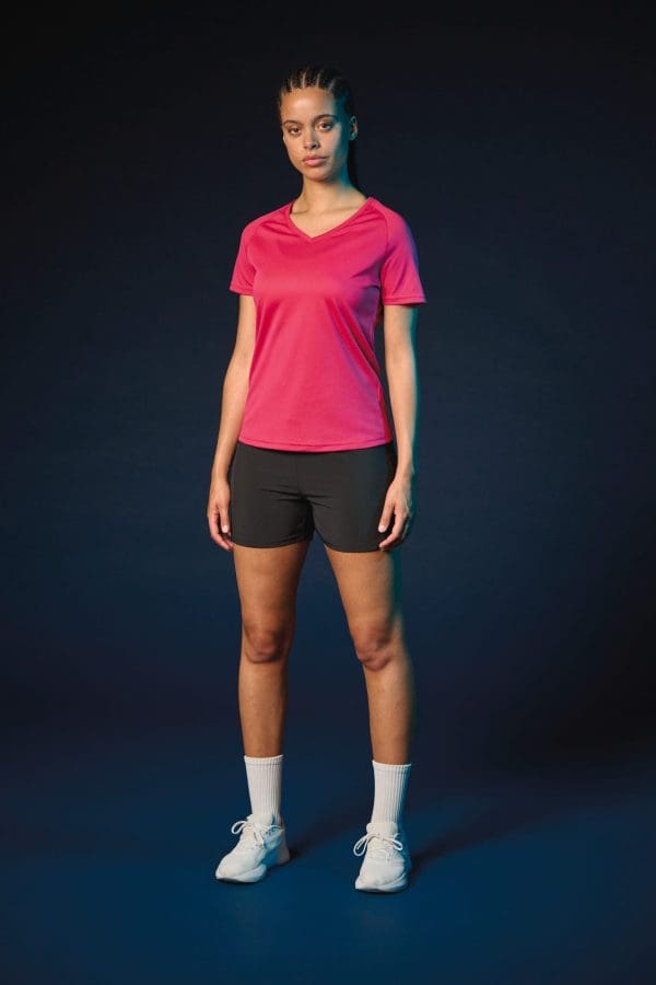 T-shirt de sport manches courtes col v femme – Image 536