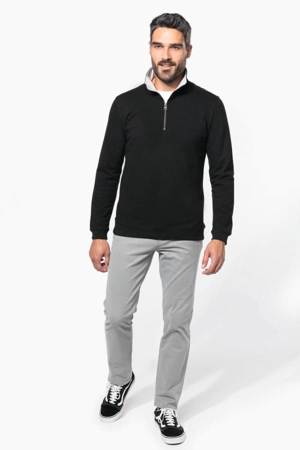 Trucker > sweat-shirt piqué col zippé homme – Image 1751