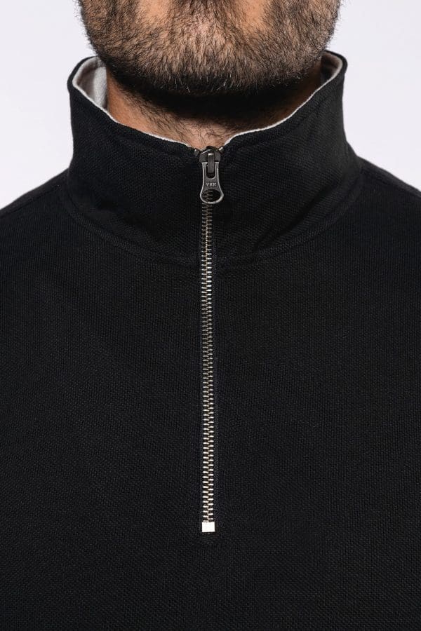 Trucker > sweat-shirt piqué col zippé homme – Image 1752