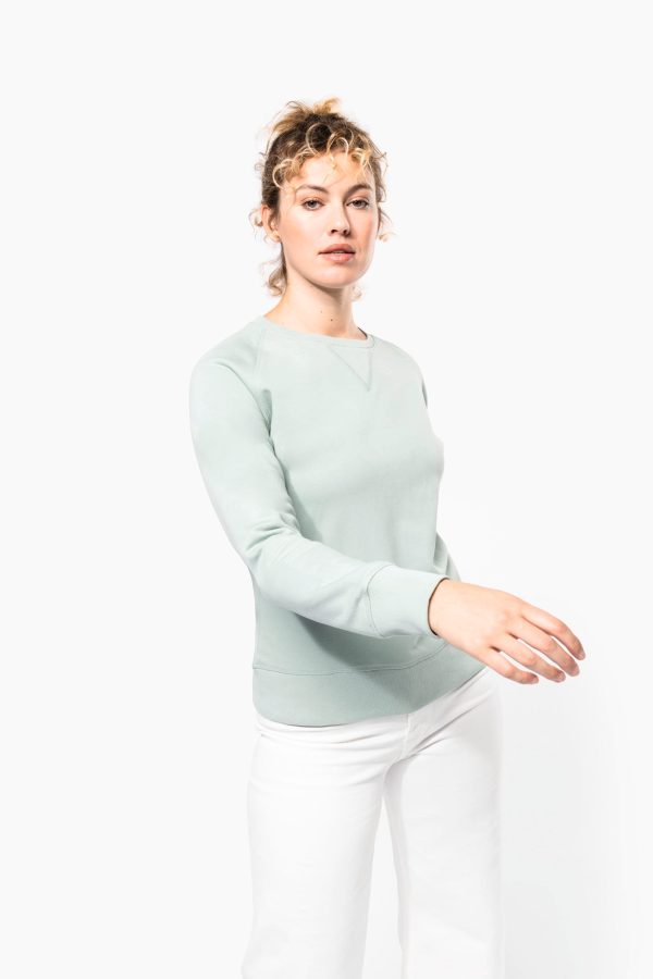 Sweat-shirt Bio col rond manches raglan femme – Image 668