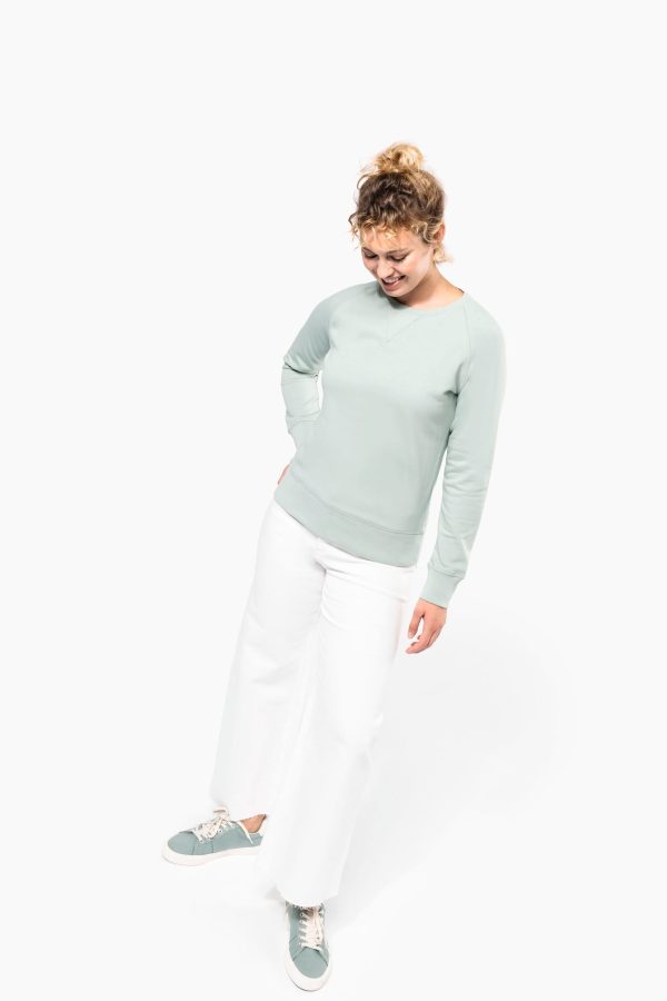 Sweat-shirt Bio col rond manches raglan femme – Image 671