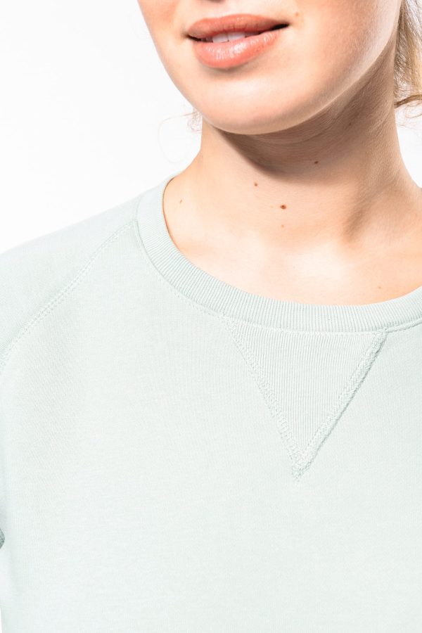Sweat-shirt Bio col rond manches raglan femme – Image 675