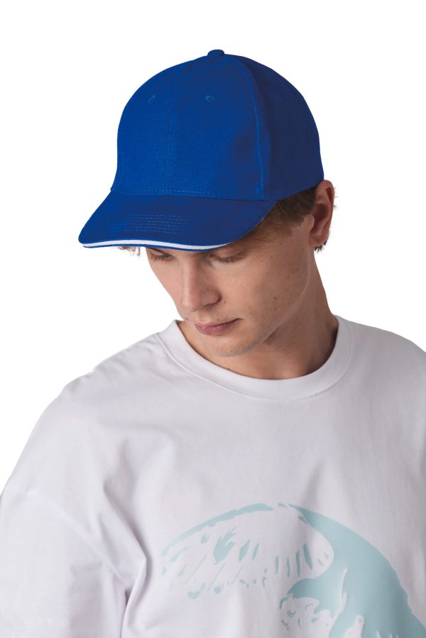 Casquette Baseball avec sandwich - 6 panneaux