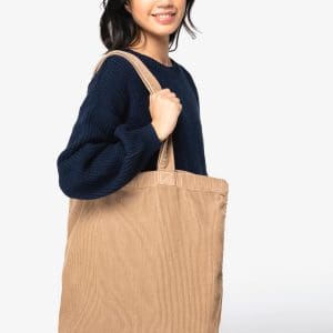 Sac écoresponsable en velours côtelé
