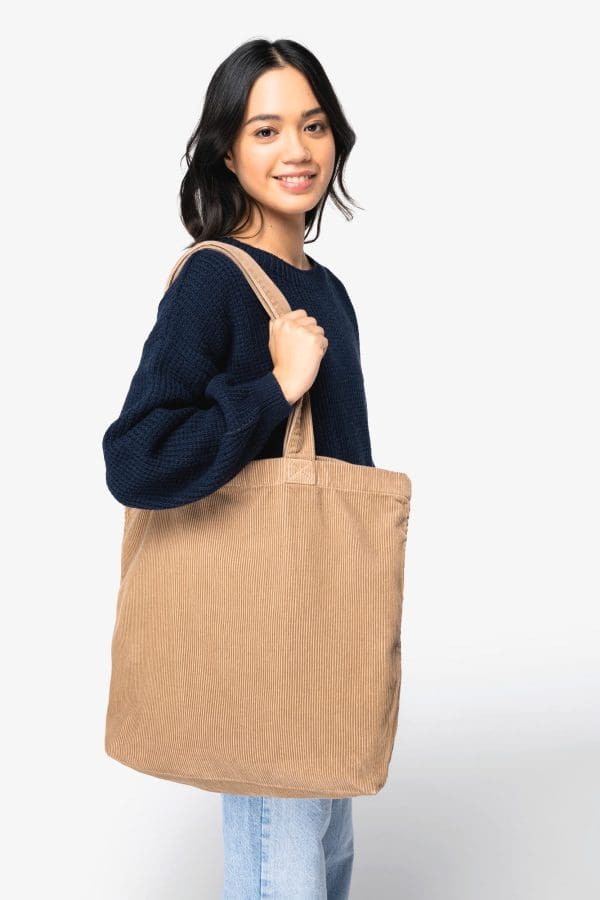 Sac écoresponsable en velours côtelé