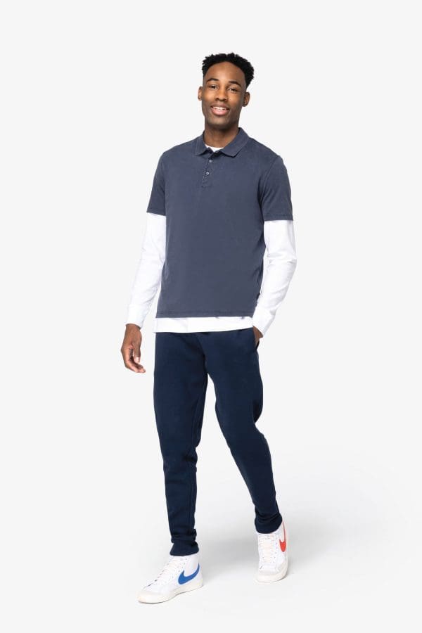 Polo écoresponsable délavé en jersey homme – Image 168