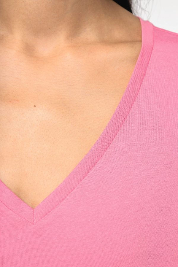 T-shirt écoresponsable loose à col V femme – Image 147