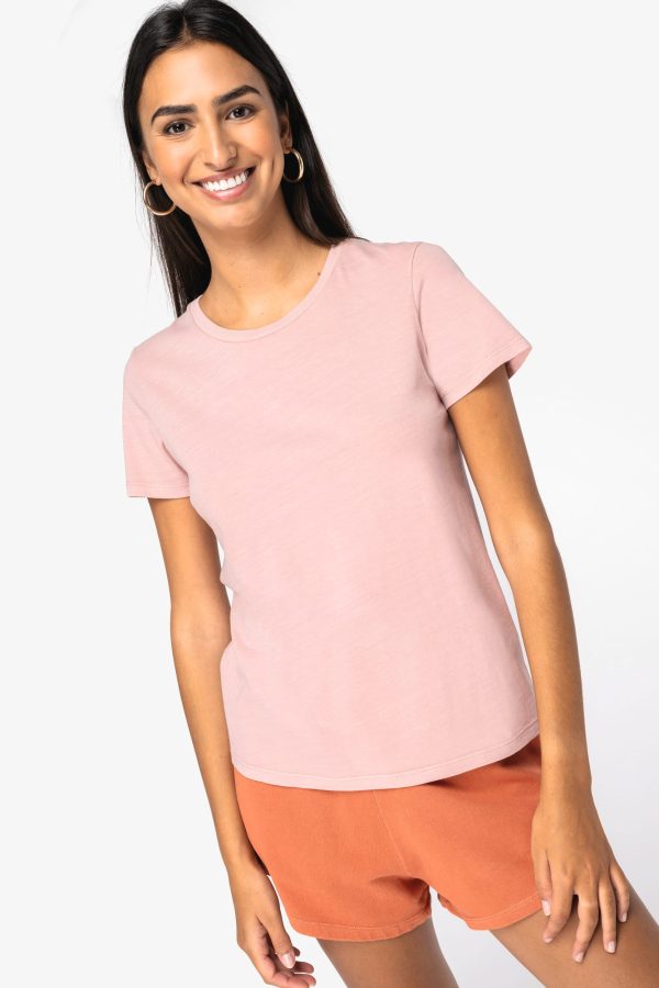 T-shirt écoresponsable délavé femme