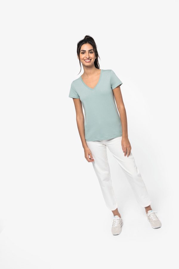 T-shirt écoresponsable col V femme – Image 337